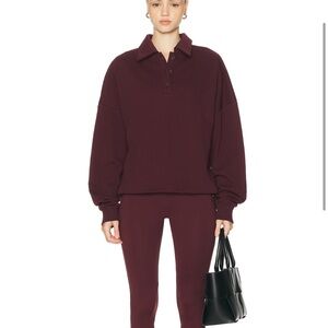 NORBA Julia Polo Sweatshirt in Maroon XS/S